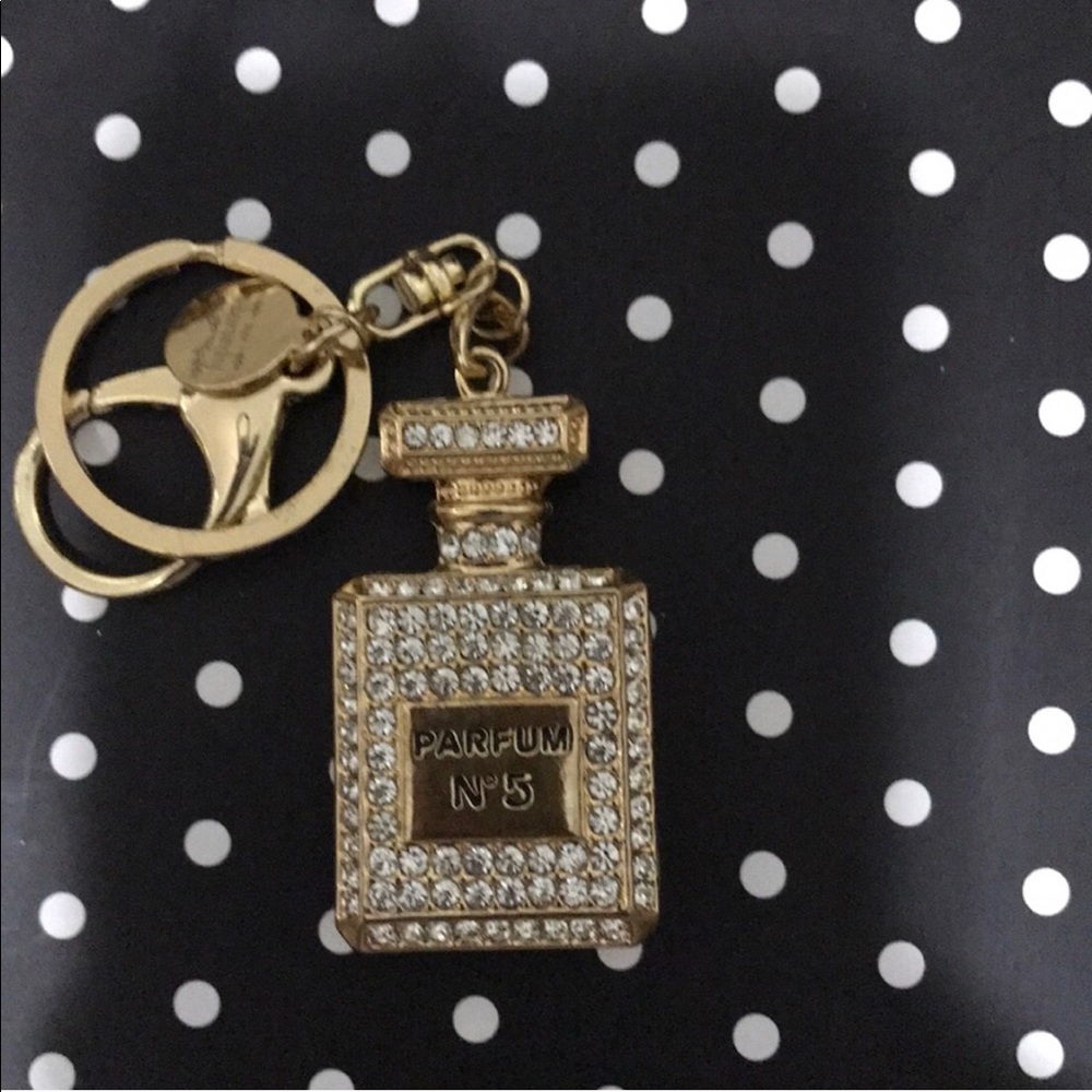 Gold Swarovski keychain